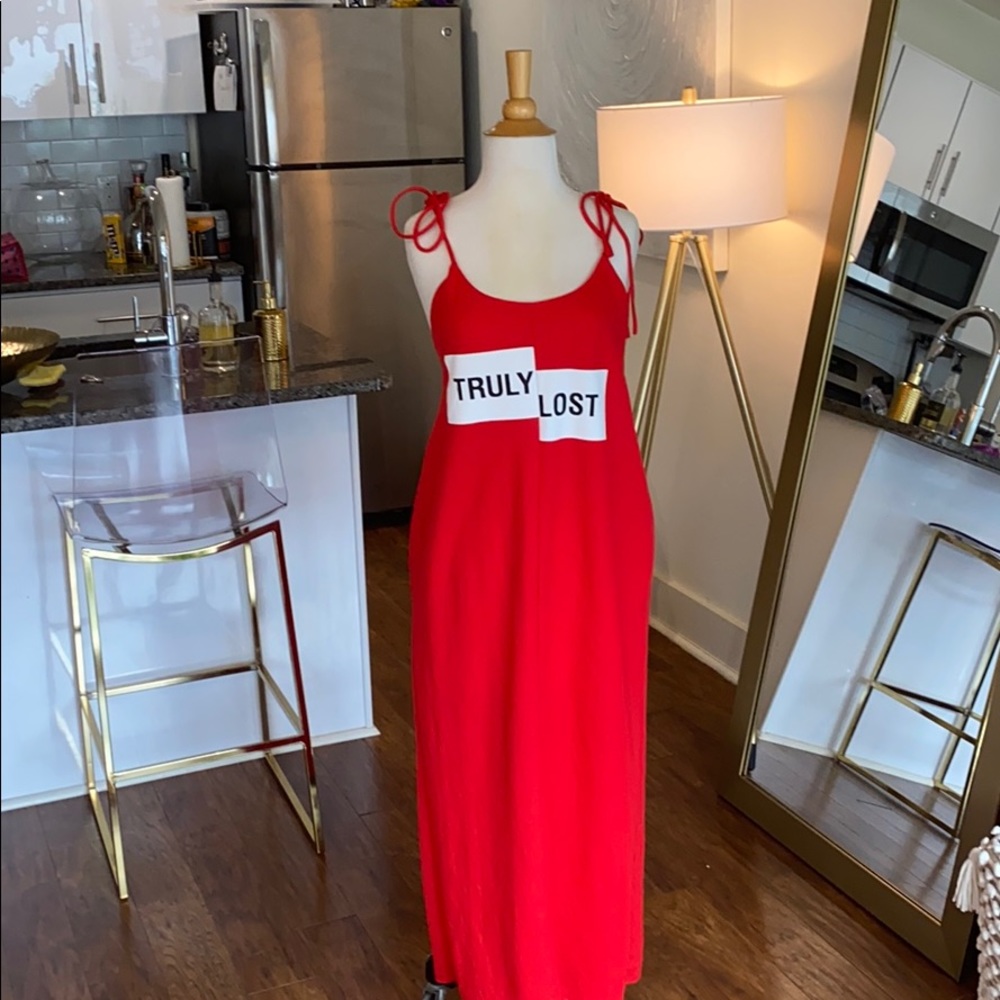 ZARA TIE MAXI DRESS NWT